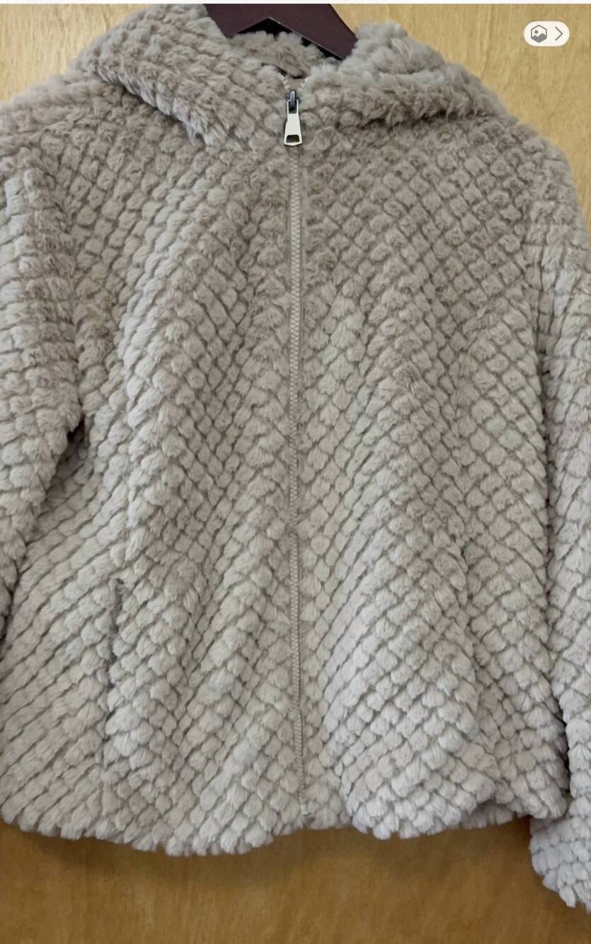 NEW PICADILLY women's hooded faux fur jacket in nouget